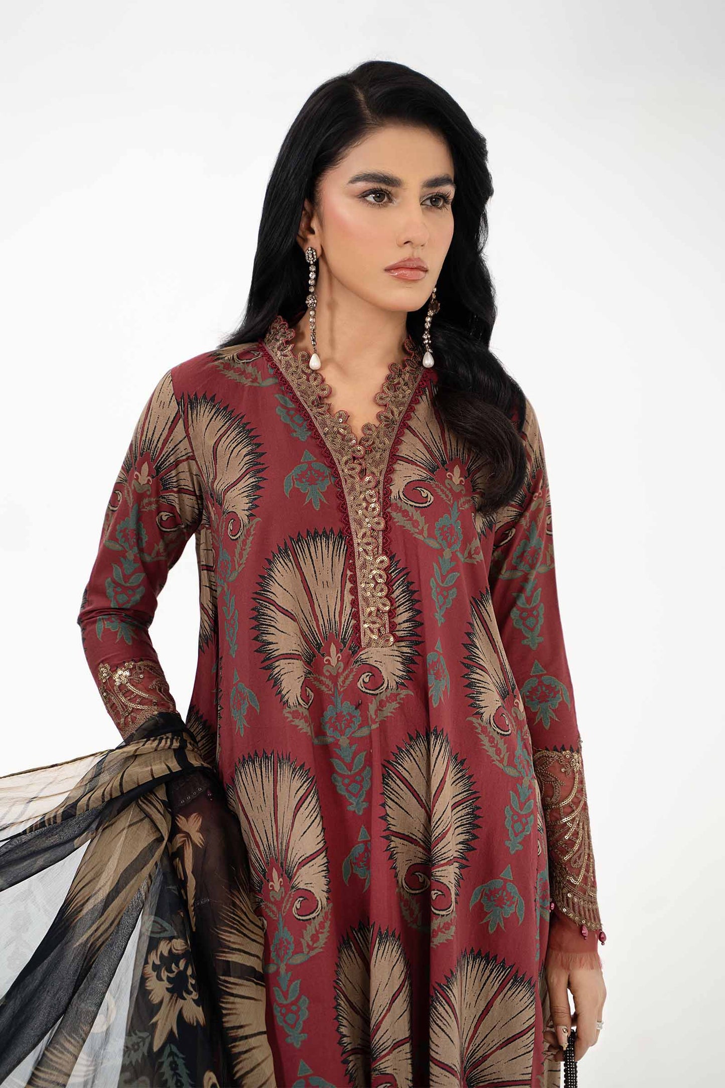 3 Piece Printed Lawn Suit | MPS-2209-B