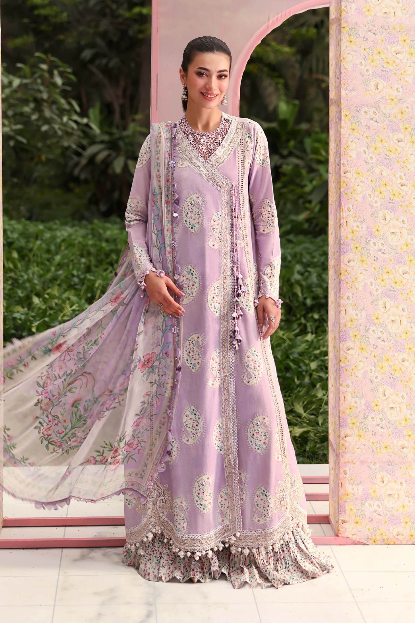 3 Piece Unstitched Embroidered Lawn Suit