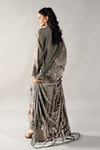3 Piece Embroidered Linen Suit | DLS-1209