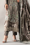 3 Piece Embroidered Linen Suit | DLS-1209