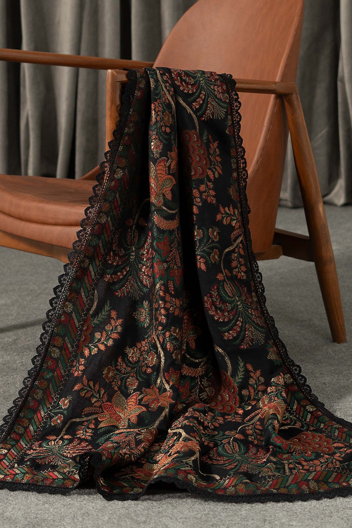 3 Piece Embroidered Linen Suit