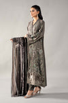 3 Piece Embroidered Linen Suit | DLS-1209