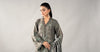 3 Piece Embroidered Linen Suit | DLS-1209