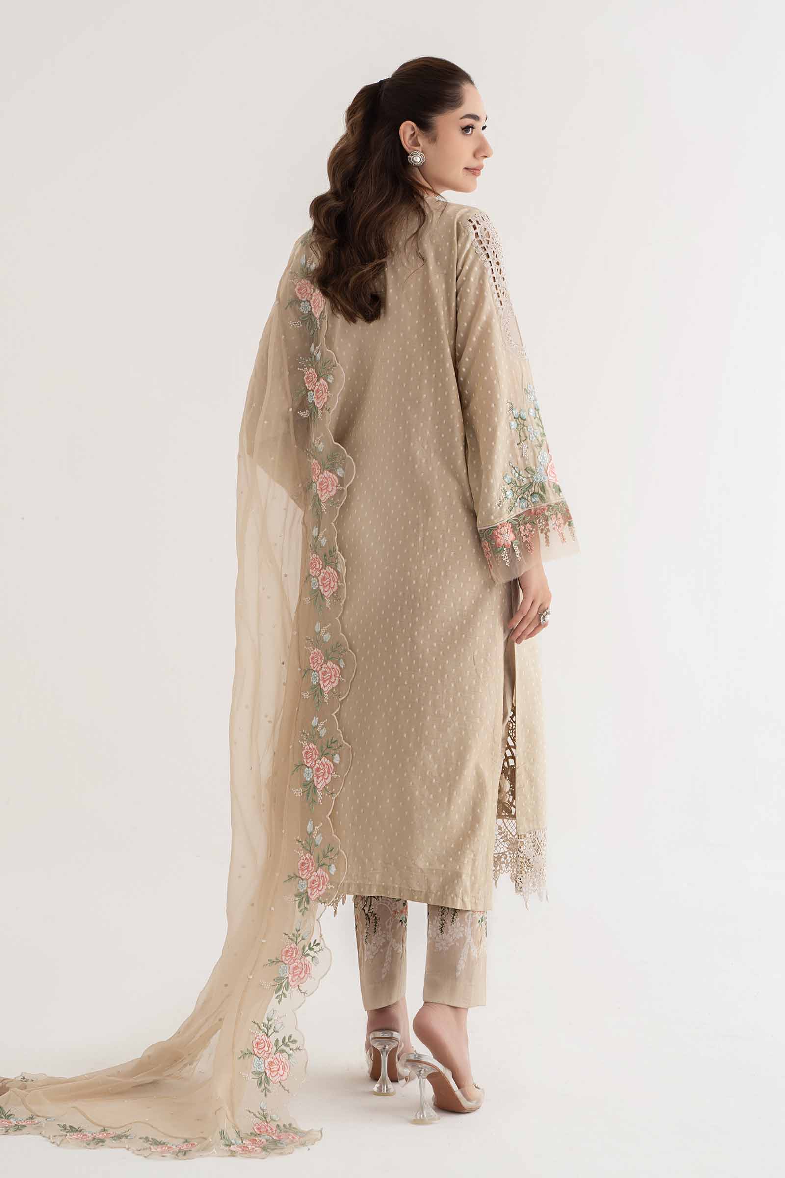 3 Piece Embroidered Broshia Suit | DS-2410-A