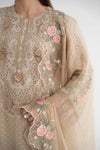 3 Piece Embroidered Broshia Suit | DS-2410-A