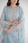 3 Piece Embroidered Broshia Suit | DS-2410-B