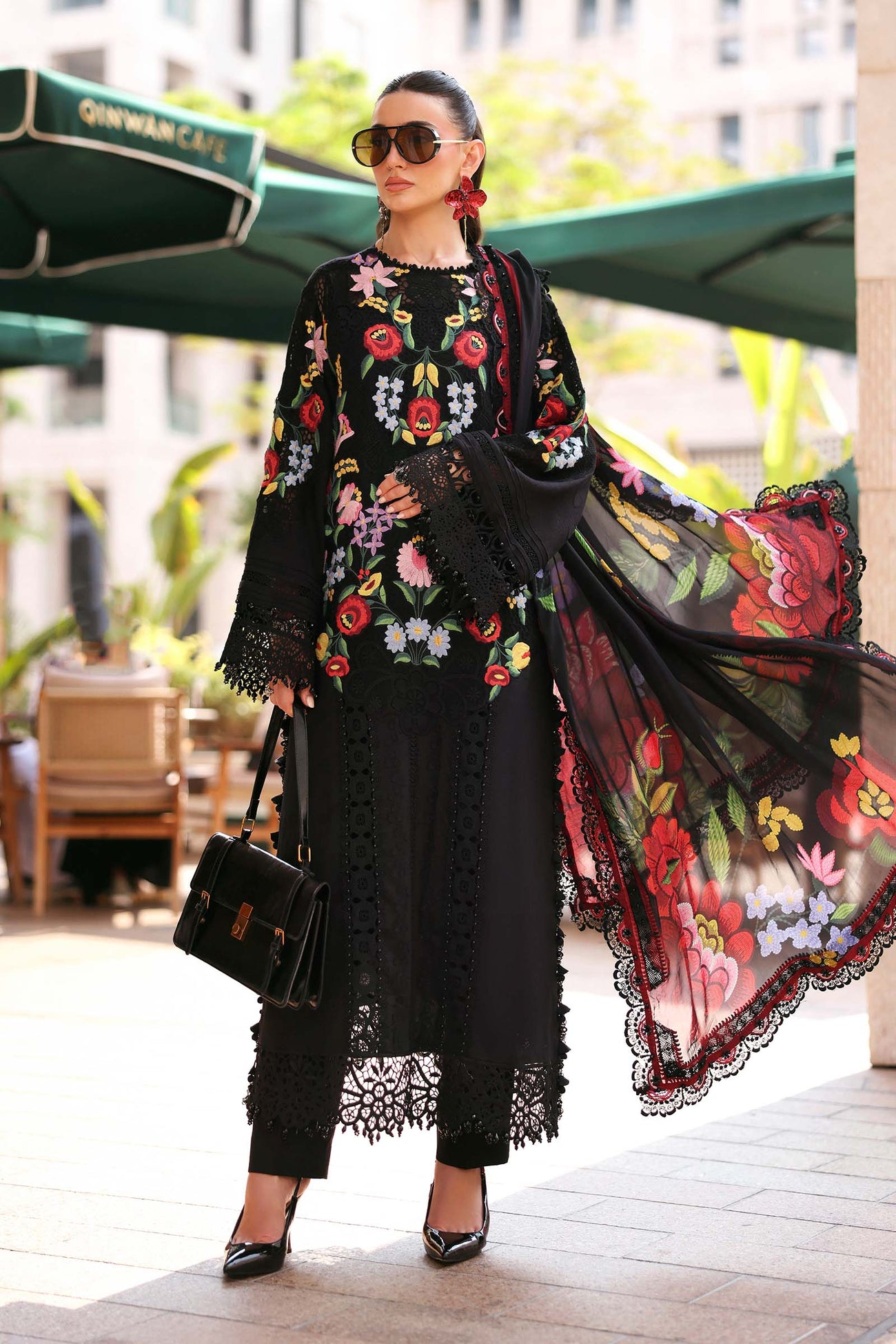 3 Piece Unstitched Embroidered Jacquard Lawn Suit
