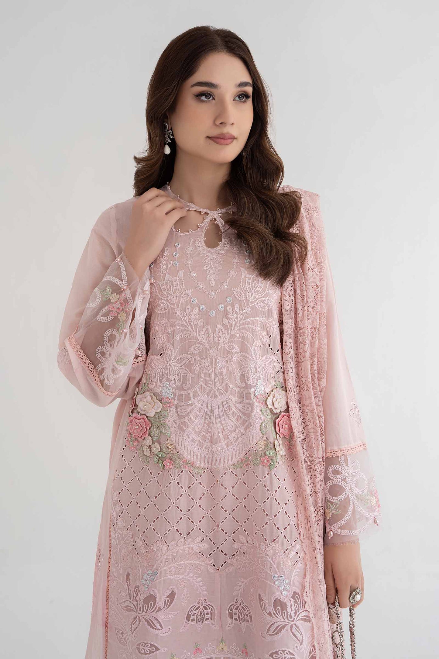 3 Piece Embroidered Lawn Suit | DS-2411-A