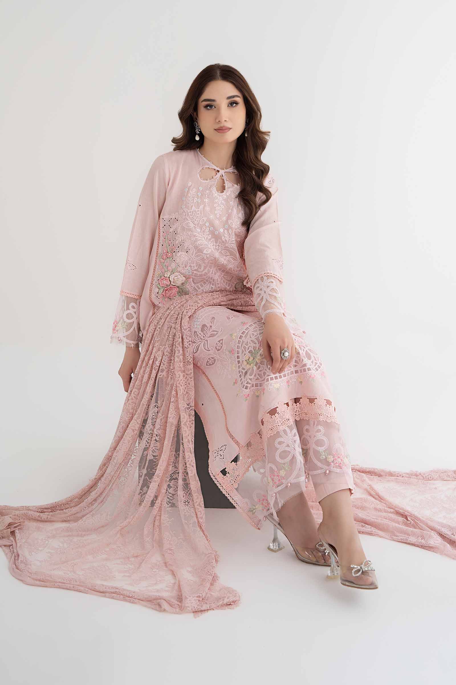 3 Piece Embroidered Lawn Suit | DS-2411-A