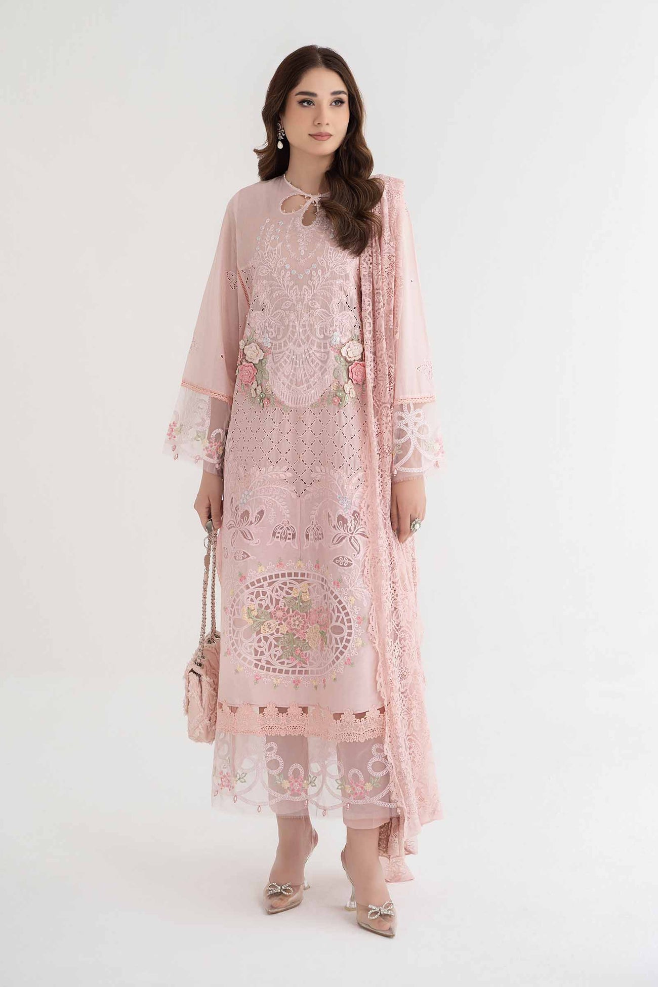 3 Piece Embroidered Lawn Suit | DS-2411-A