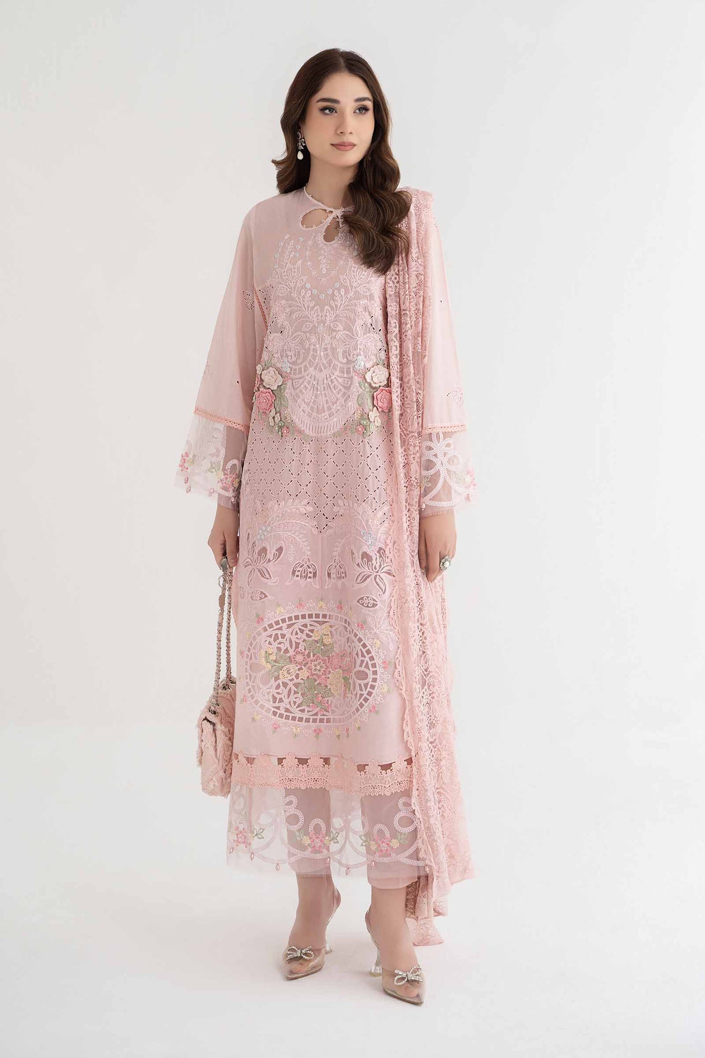 3 Piece Embroidered Lawn Suit | DS-2411-A