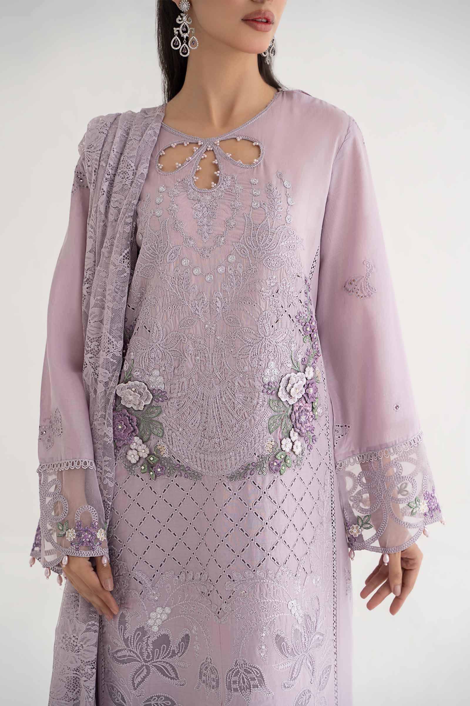 3 Piece Embroidered Lawn Suit | DS-2411-B