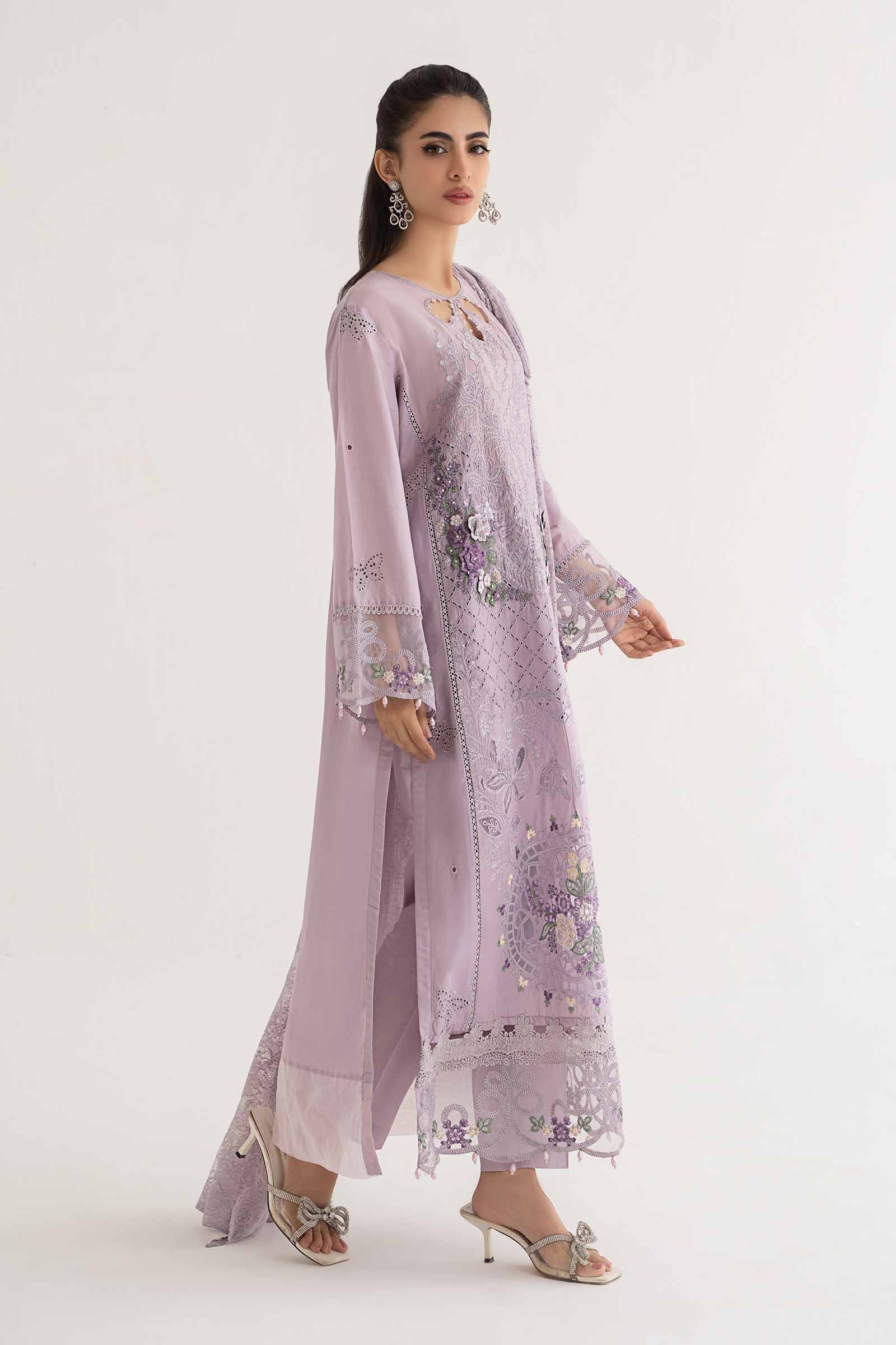 3 Piece Embroidered Lawn Suit | DS-2411-B