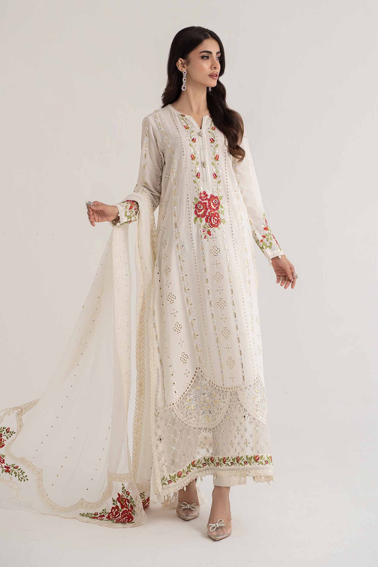 3 Piece Embroidered Lawn Suit | DS-2412-A