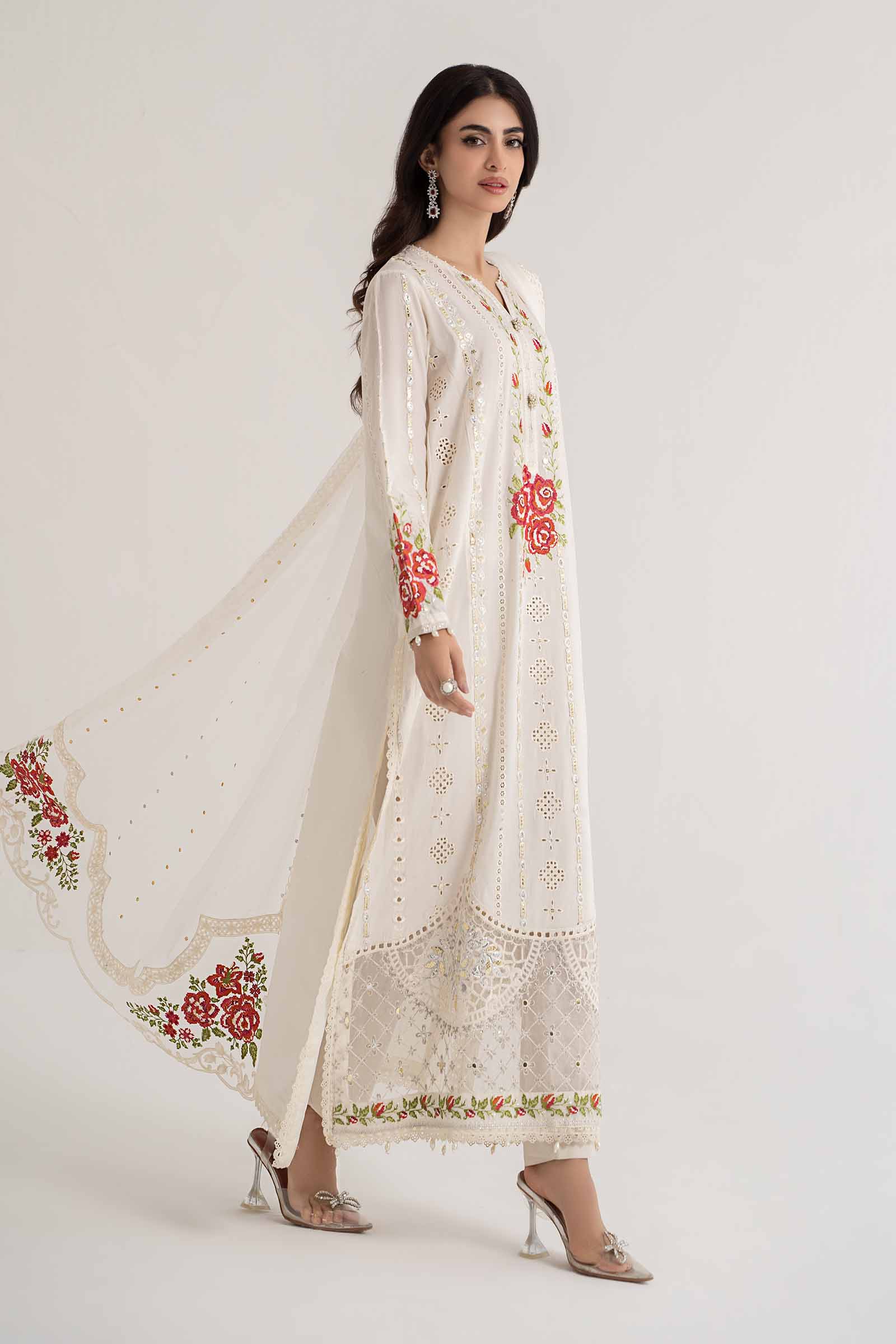 3 Piece Embroidered Lawn Suit | DS-2412-A