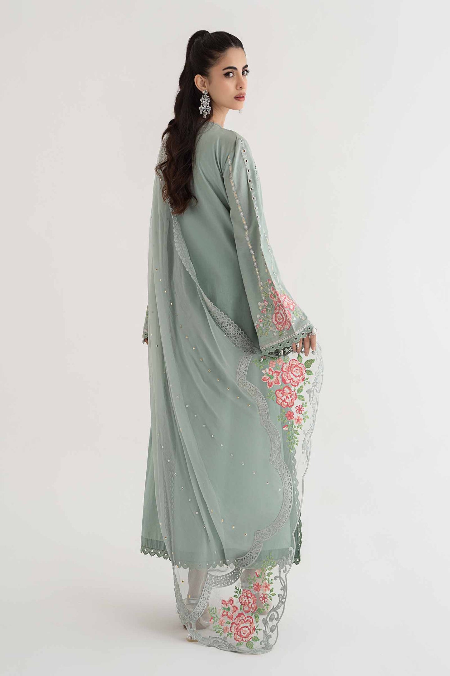 3 Piece Embroidered Lawn Suit | DS-2412-B
