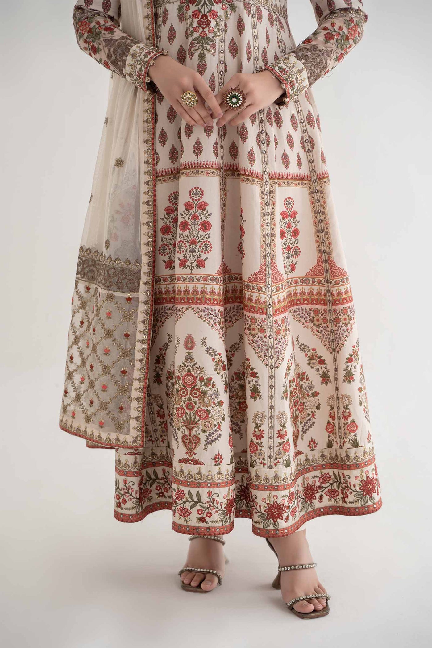 3 Piece Printed Lawn Suit | DS-2413-A