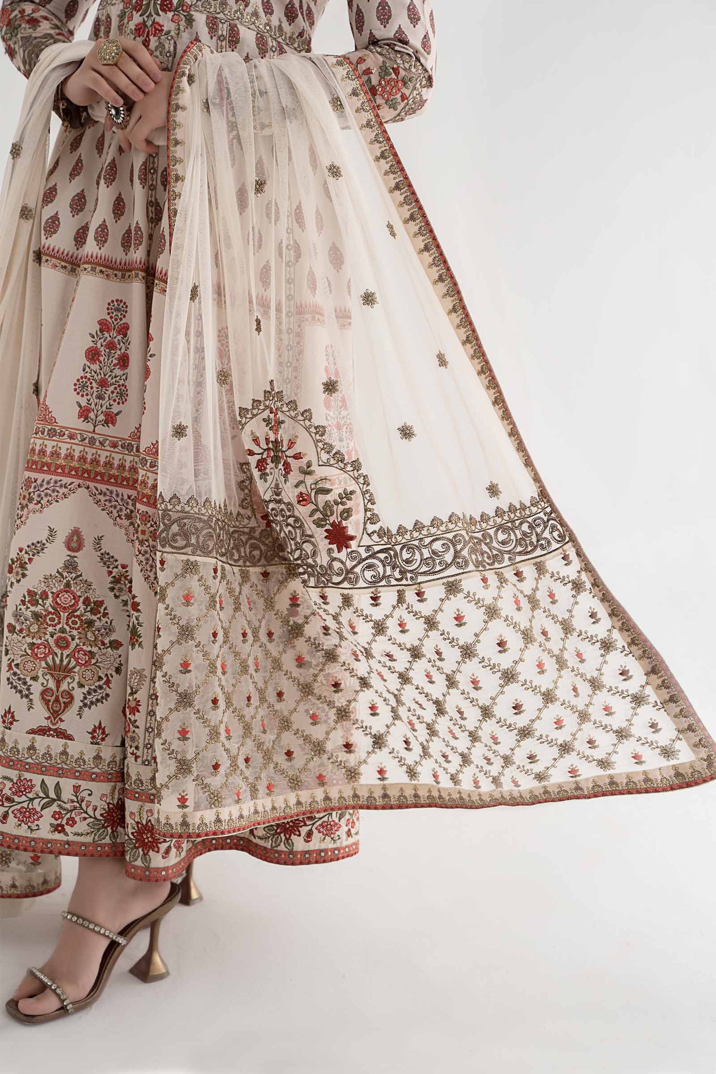3 Piece Printed Lawn Suit | DS-2413-A