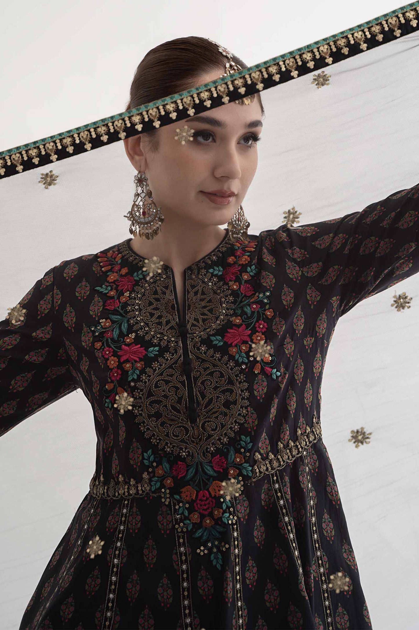 3 Piece Printed Lawn Suit | DS-2413-B