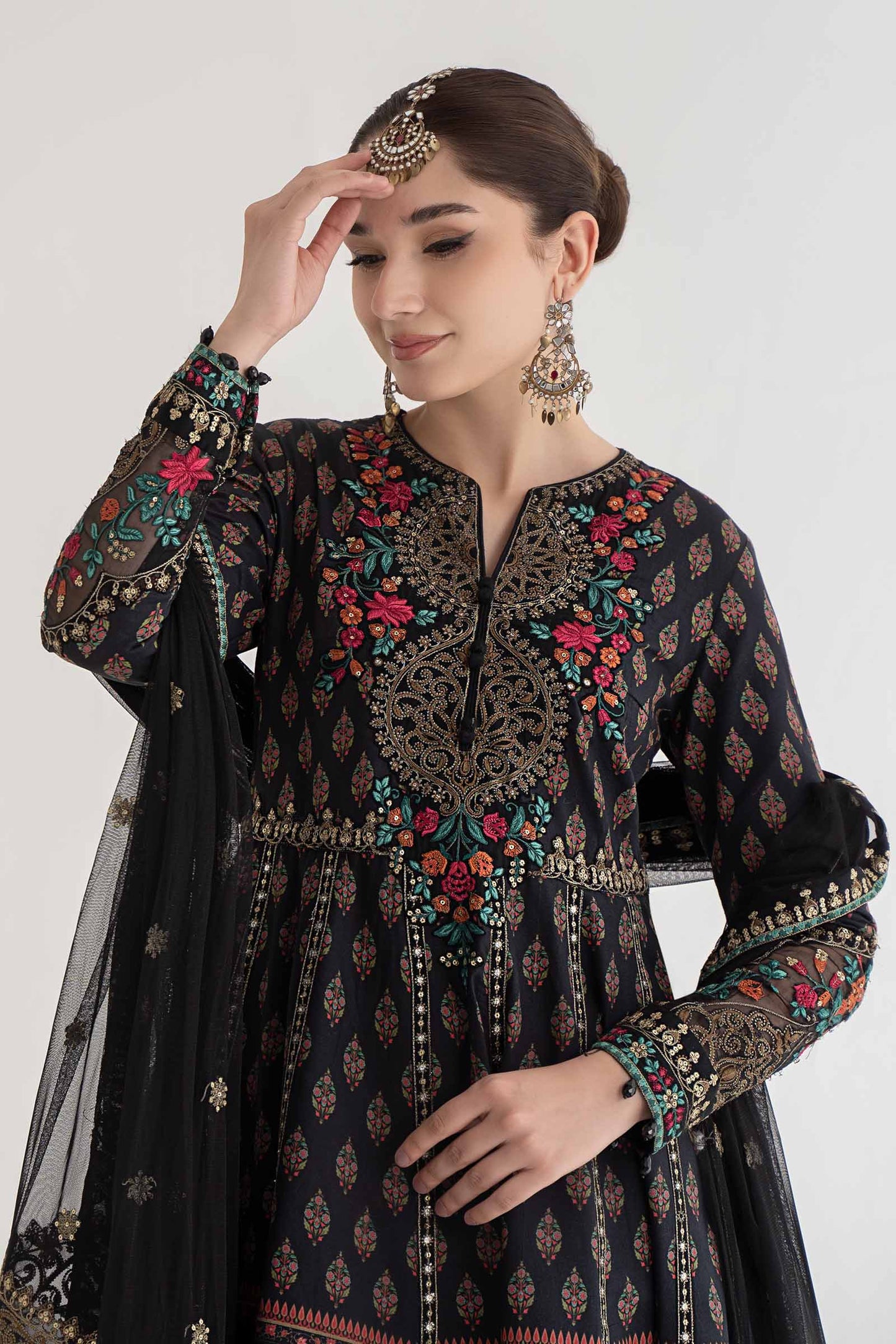 3 Piece Printed Lawn Suit | DS-2413-B