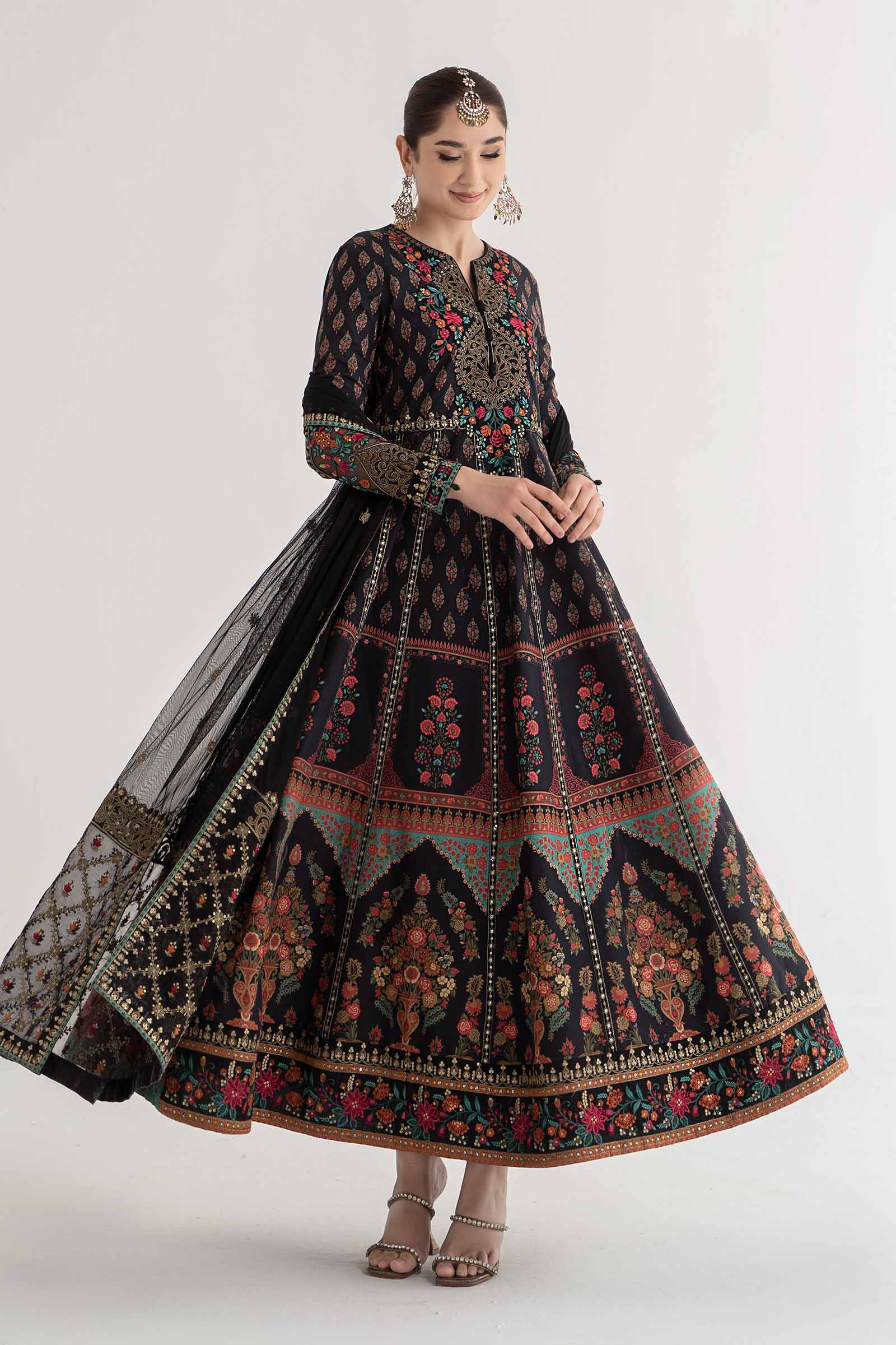 3 Piece Printed Lawn Suit | DS-2413-B
