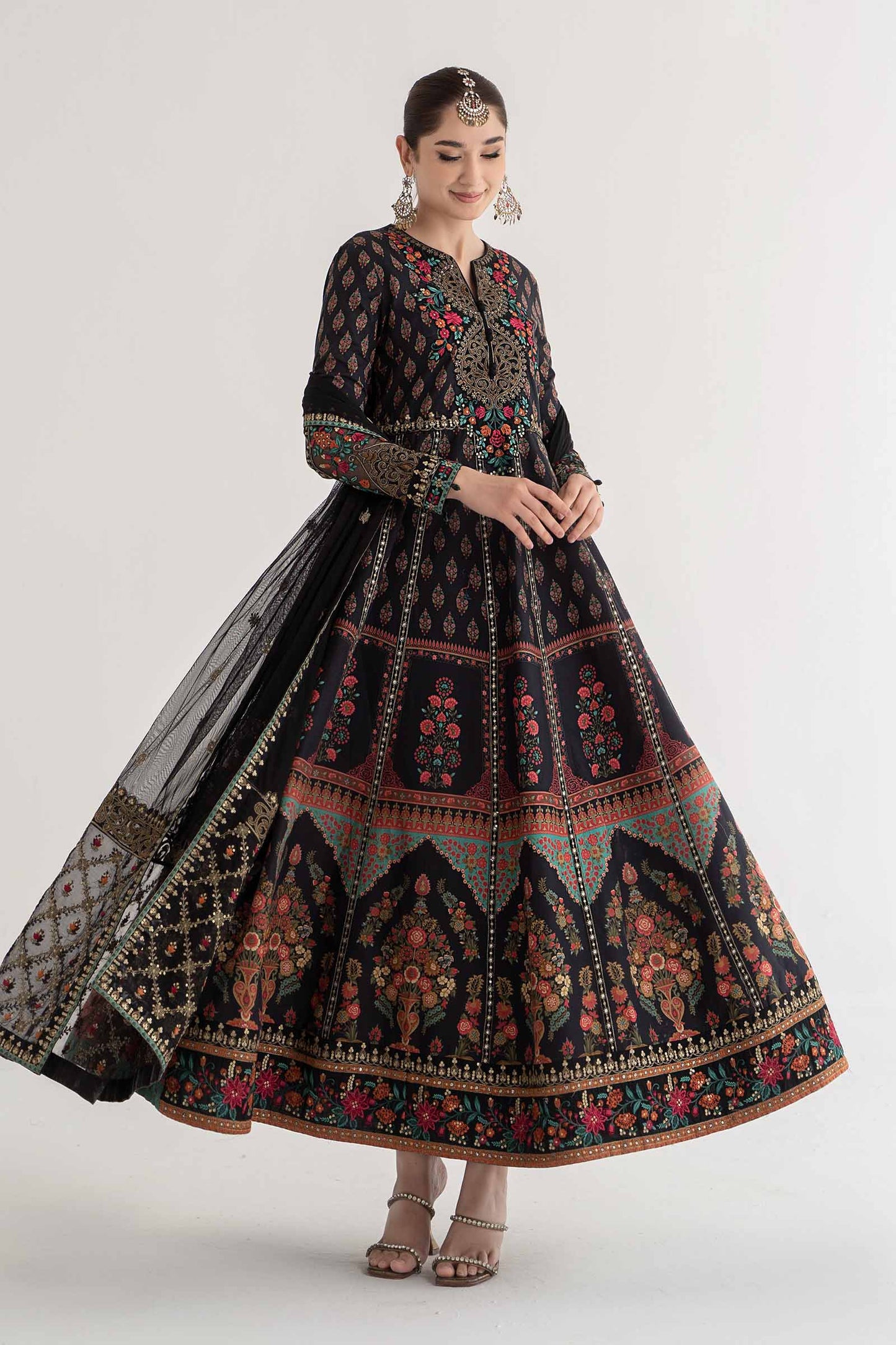 3 Piece Printed Lawn Suit | DS-2413-B