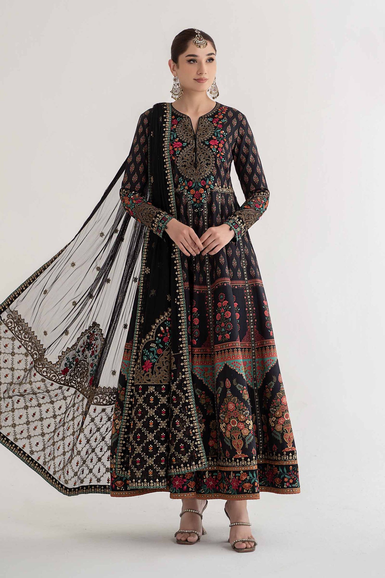 3 Piece Printed Lawn Suit | DS-2413-B