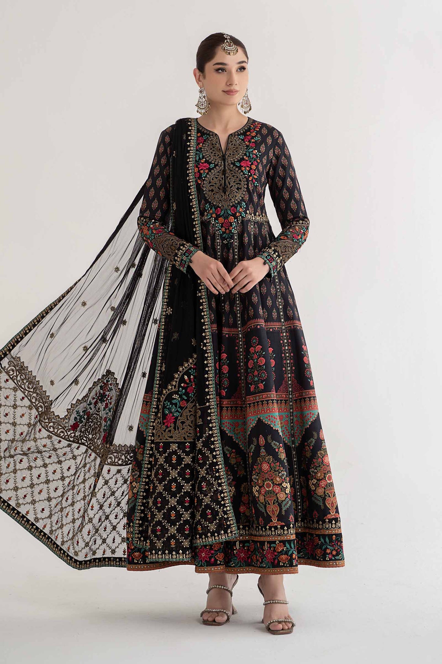 3 Piece Printed Lawn Suit | DS-2413-B