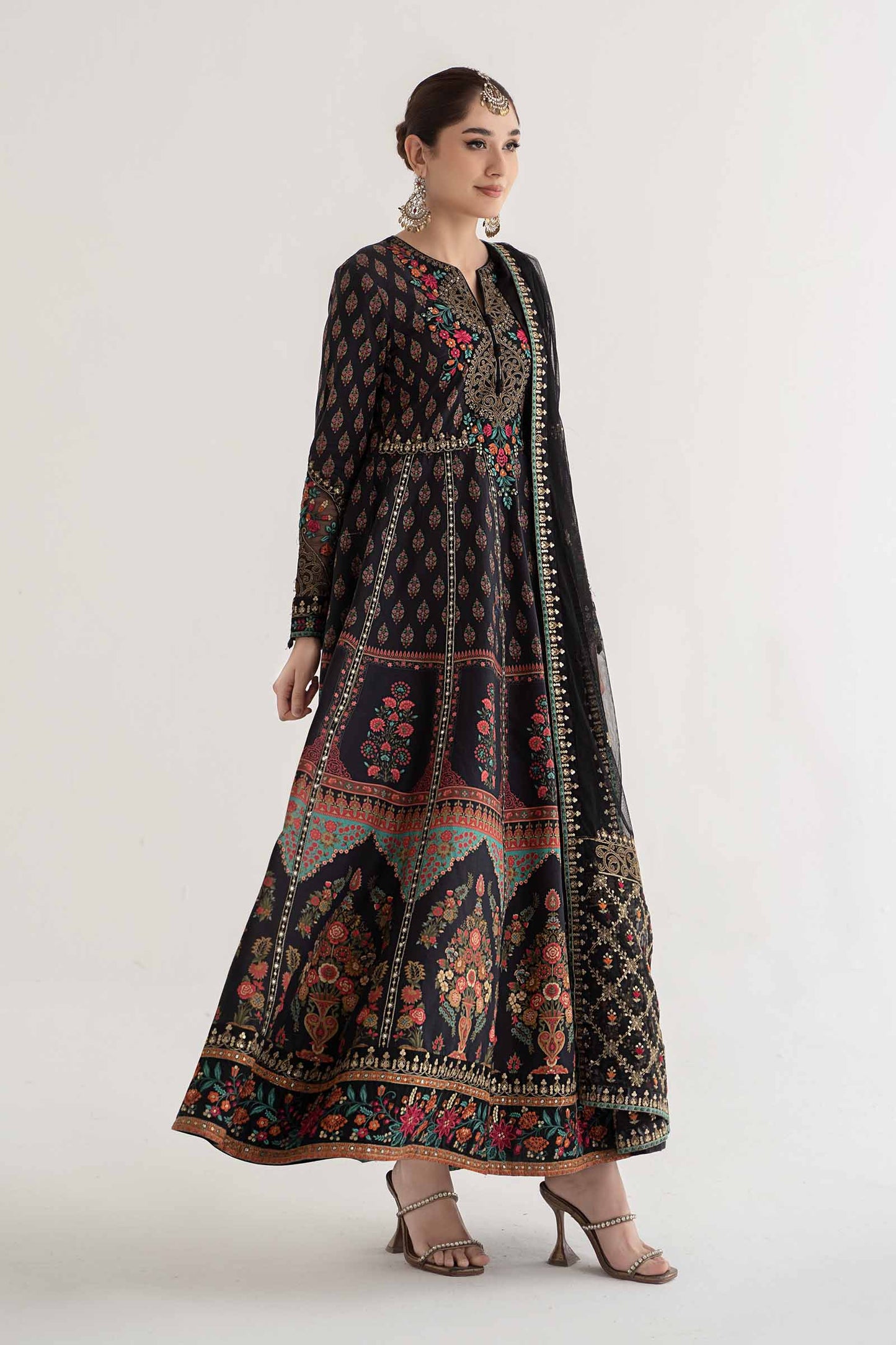 3 Piece Printed Lawn Suit | DS-2413-B