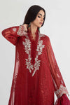 3 Piece Embroidered Organza Suit | DS-2401-B