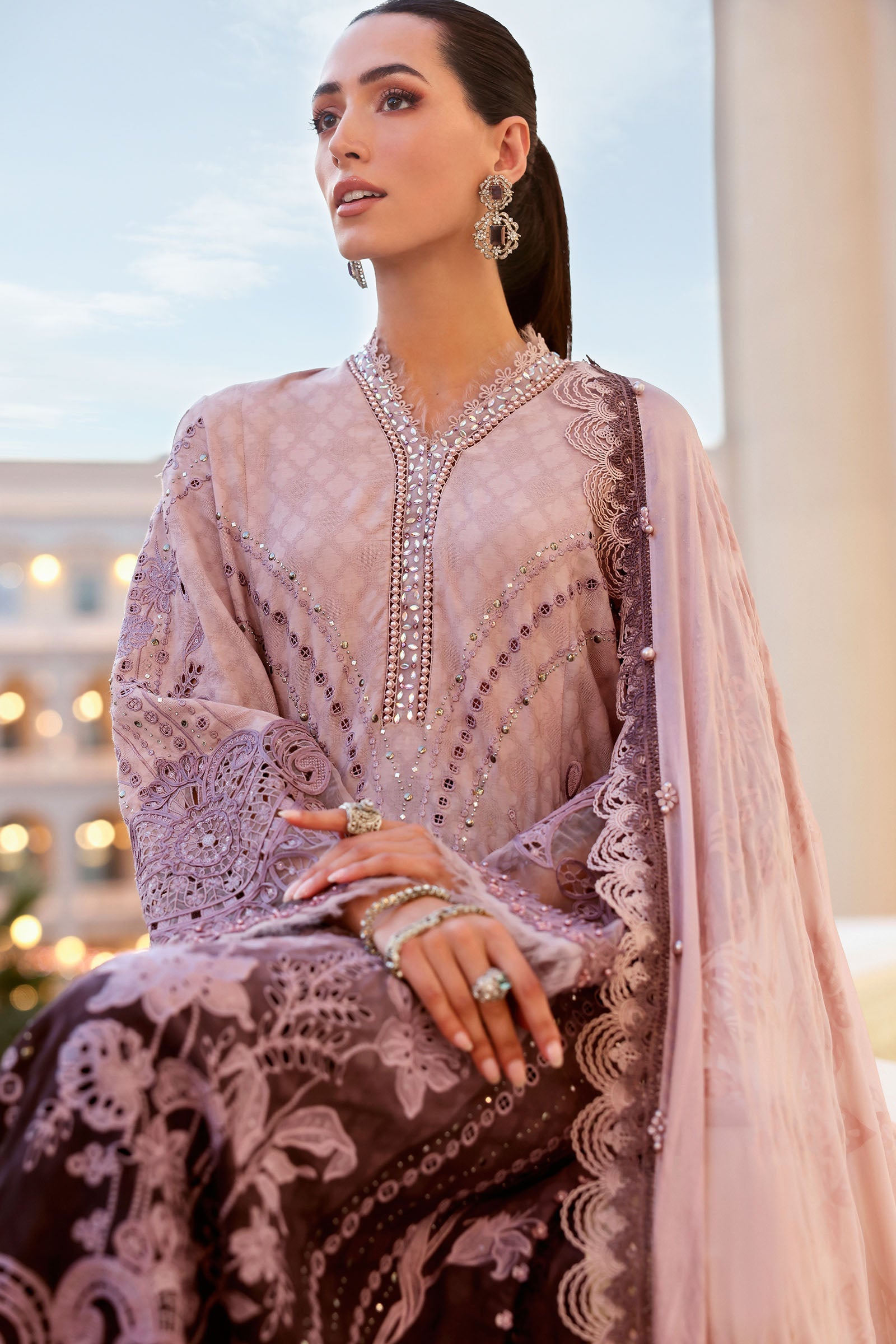 3 Piece Unstitched Embroidered Jacquard Lawn Suit