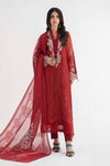 3 Piece Embroidered Organza Suit | DS-2401-B