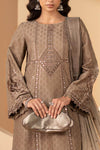 3 Piece Embroidered Jacquard Lawn Suit