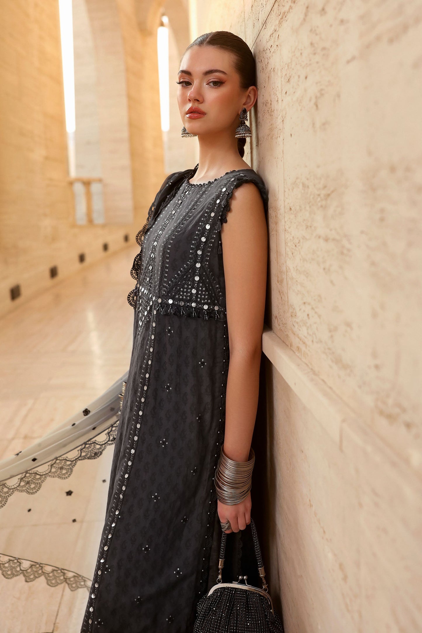 3 Piece Unstitched Embroidered Jacquard Lawn Suit