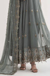 3 Piece Embroidered Net Suit | DS-2403-A