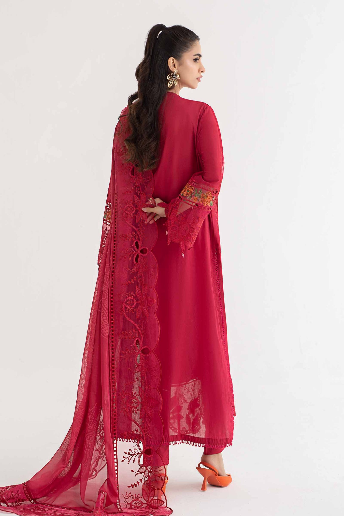 3 PIECE EMBROIDERED LAWN SUIT | DS-2404-A