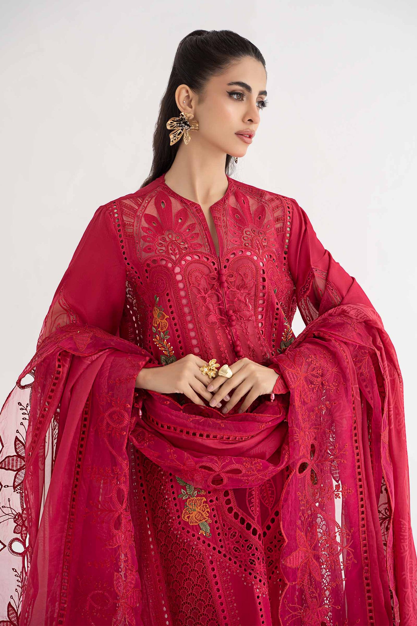 3 PIECE EMBROIDERED LAWN SUIT | DS-2404-A