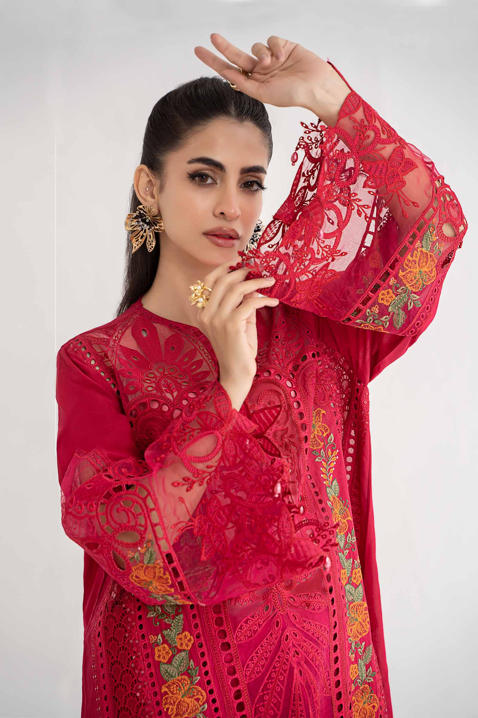 3 Piece Embroidered Lawn Suit | DS-2404-A