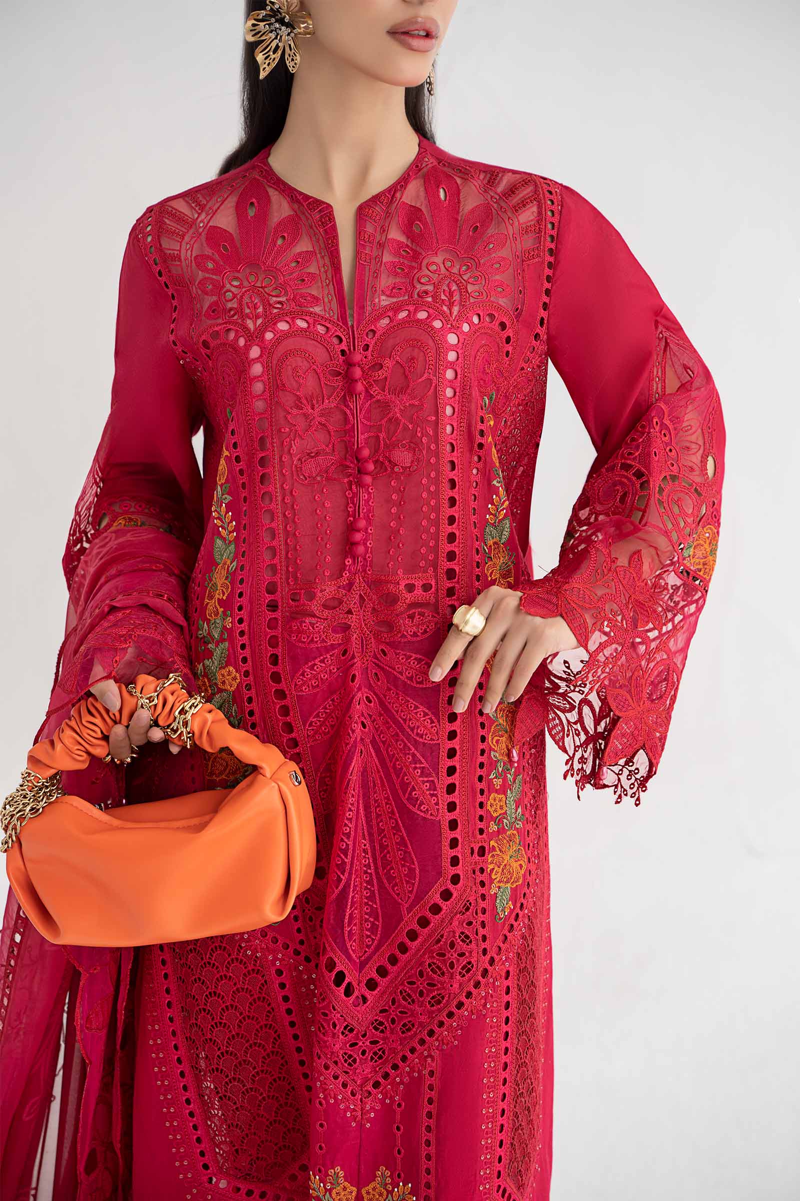 3 Piece Embroidered Lawn Suit | DS-2404-A
