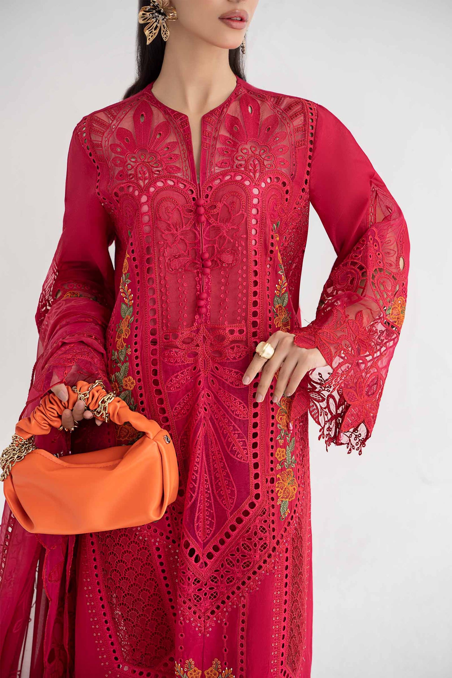 3 Piece Embroidered Lawn Suit | DS-2404-A