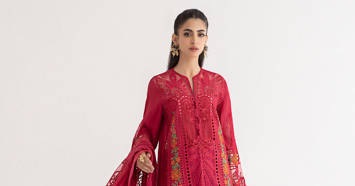 3 Piece Embroidered Lawn Suit | DS-2404-A