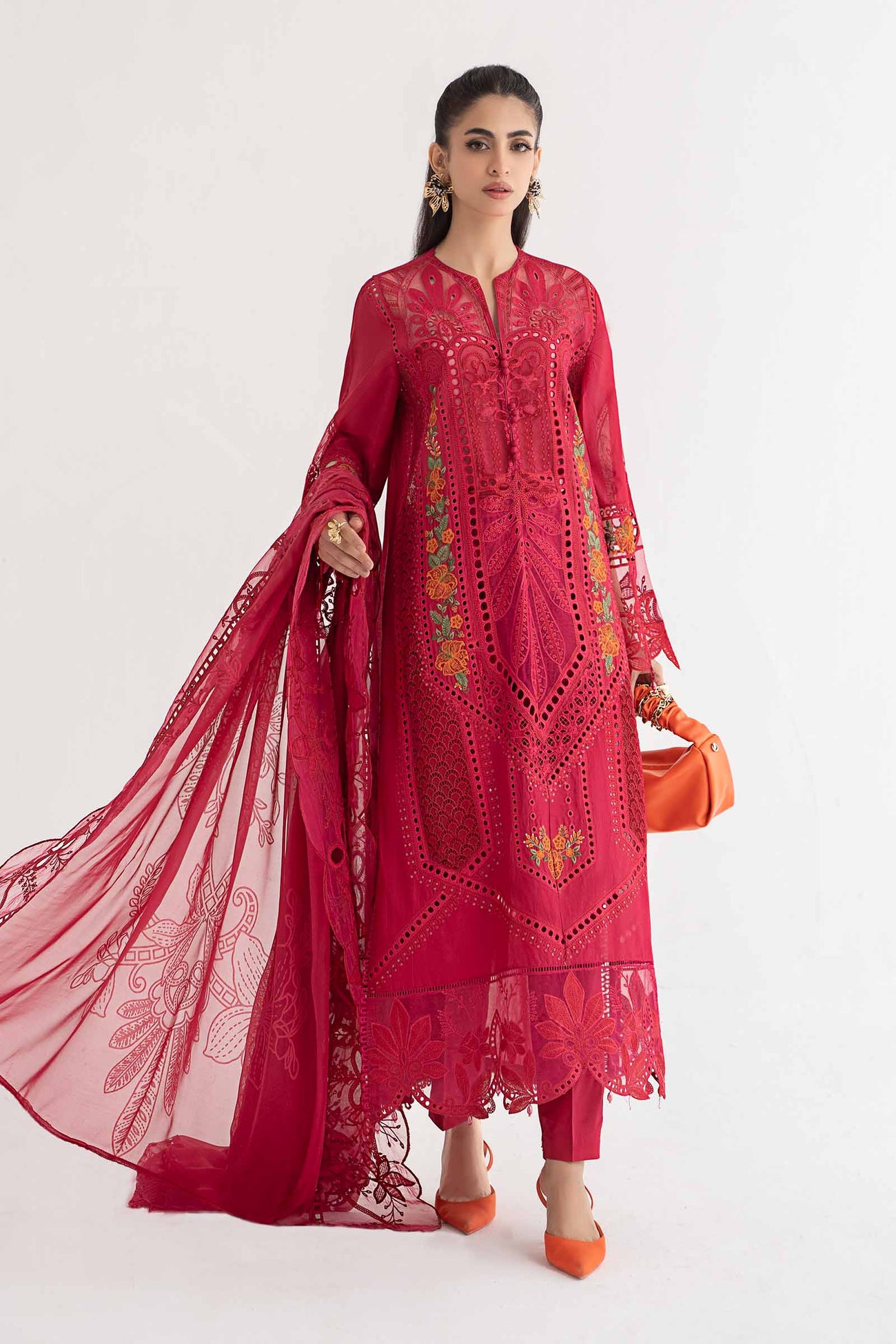 3 Piece Embroidered Lawn Suit | DS-2404-A