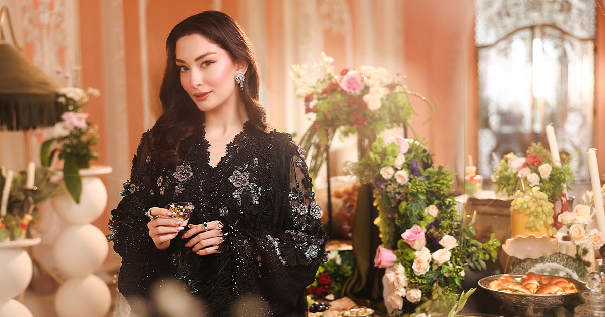 3 Piece Embroidered Chiffon Suit