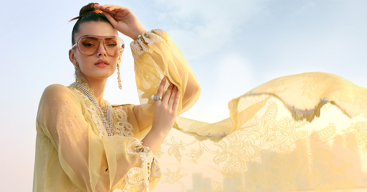 3 Piece Unstitched Embroidered Organza Suit