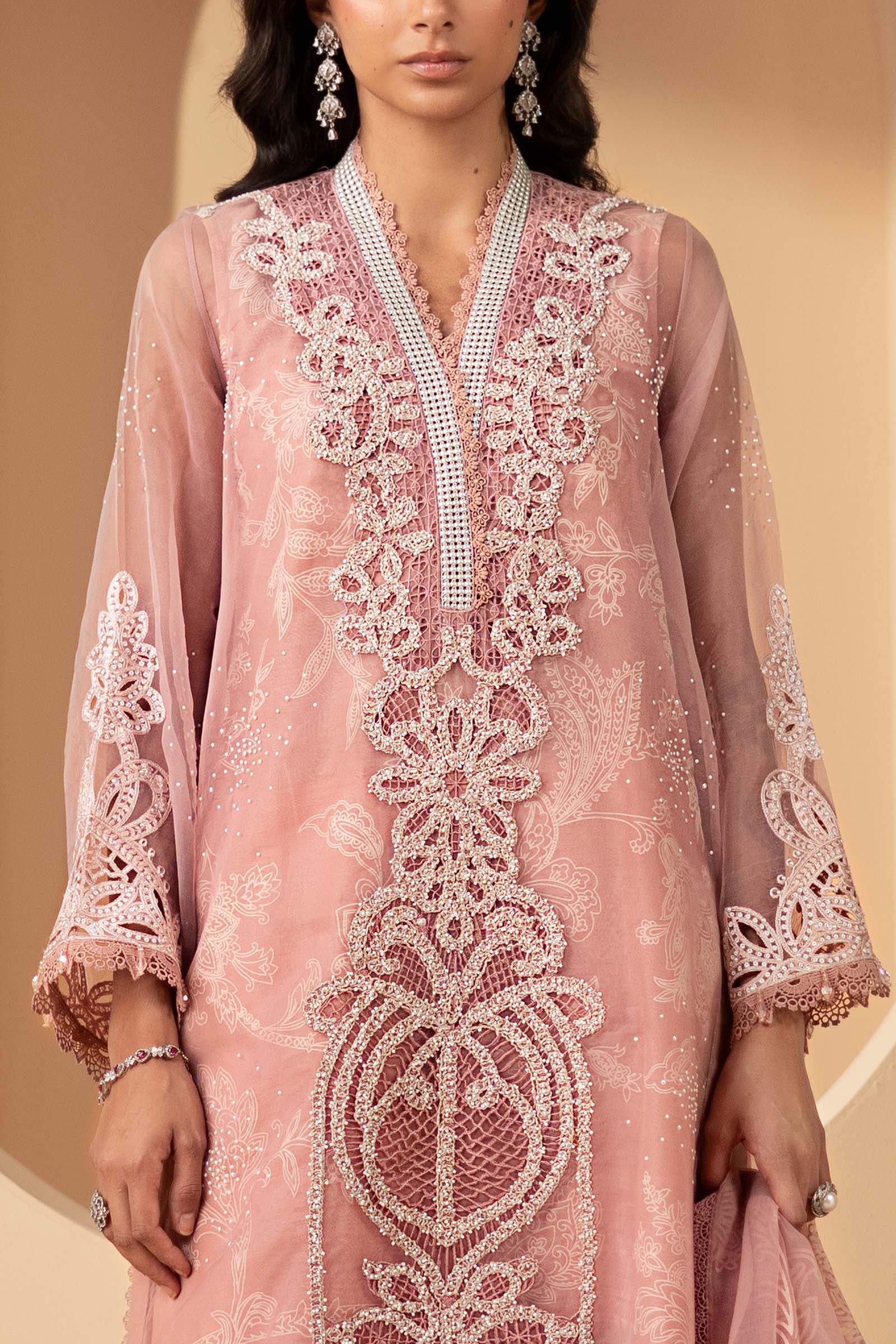 3 Piece Embroidered Organza Suit