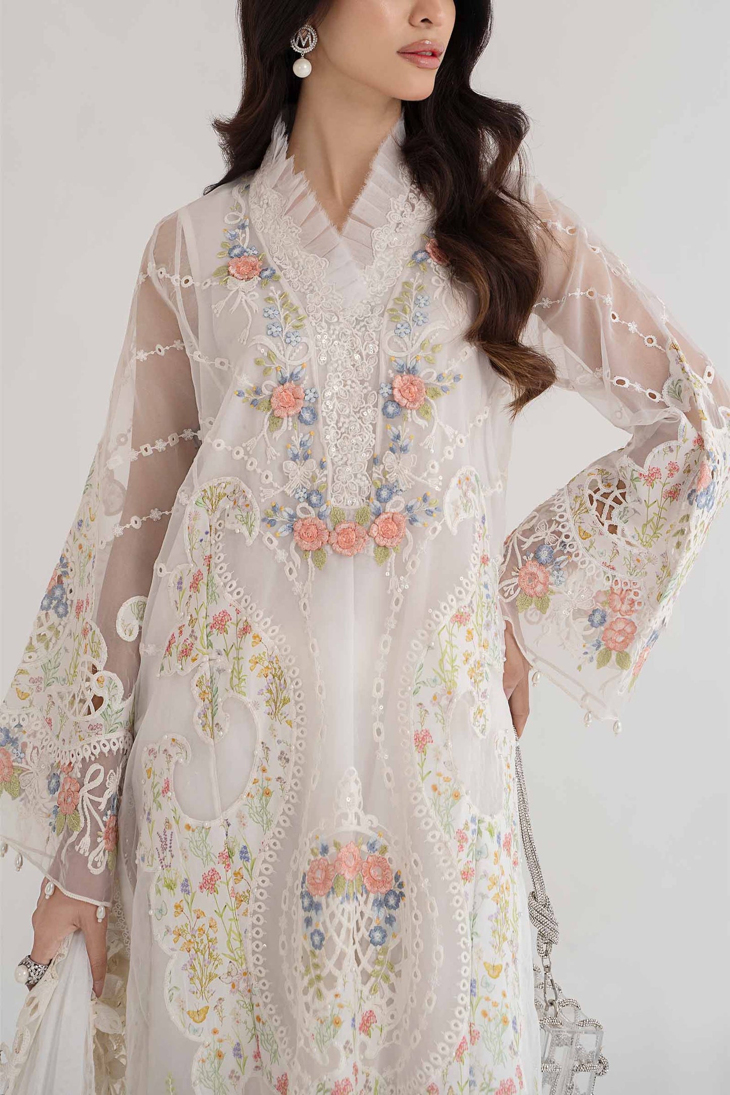 3 Piece Embroidered Lawn Suit | DS-2405-A
