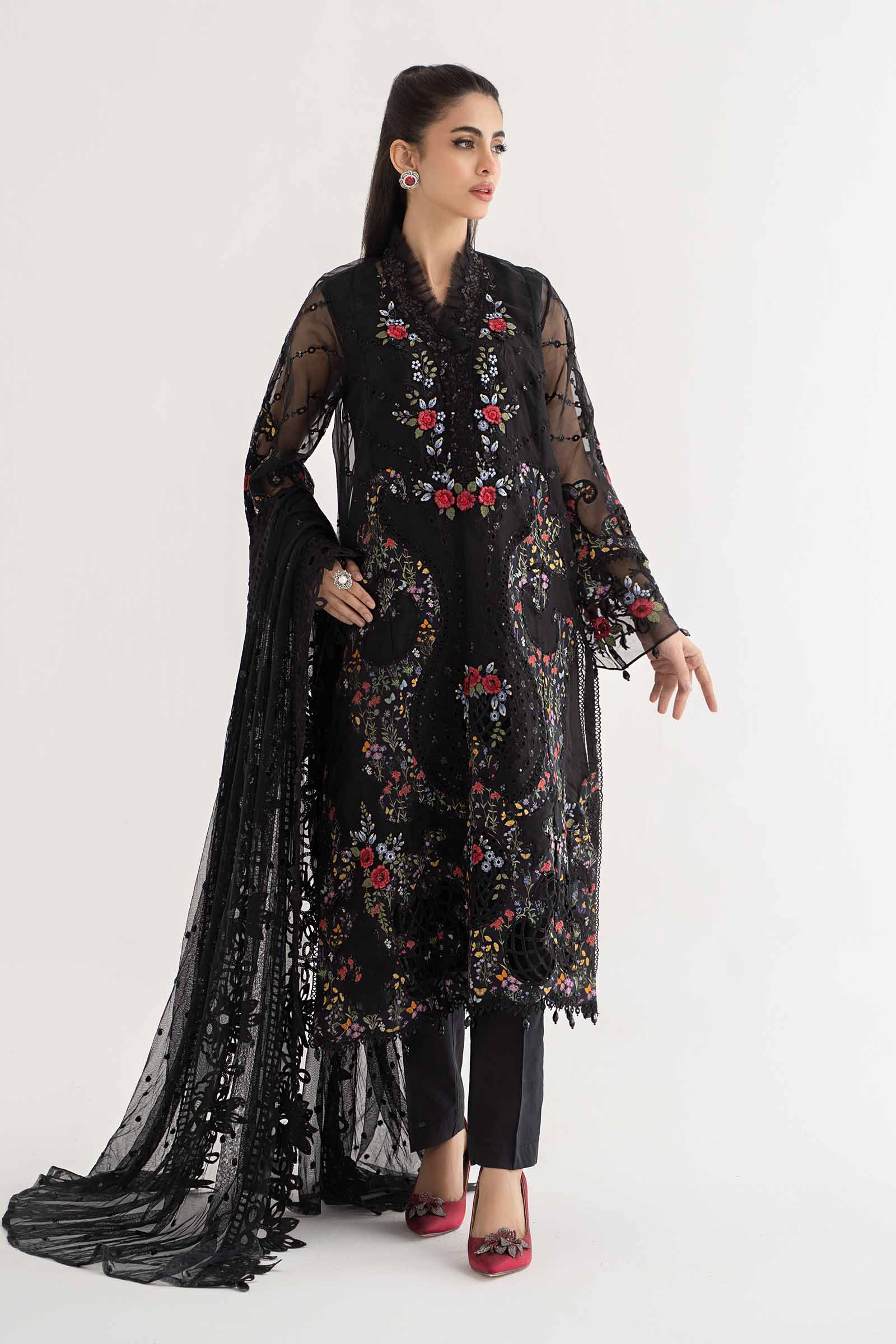 3 Piece Embroidered Lawn Suit | DS-2405-B
