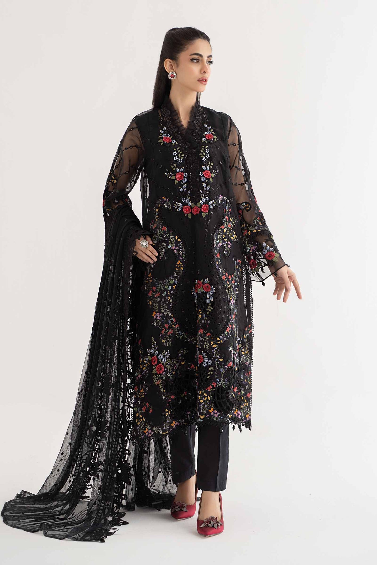 3 Piece Embroidered Lawn Suit | DS-2405-B