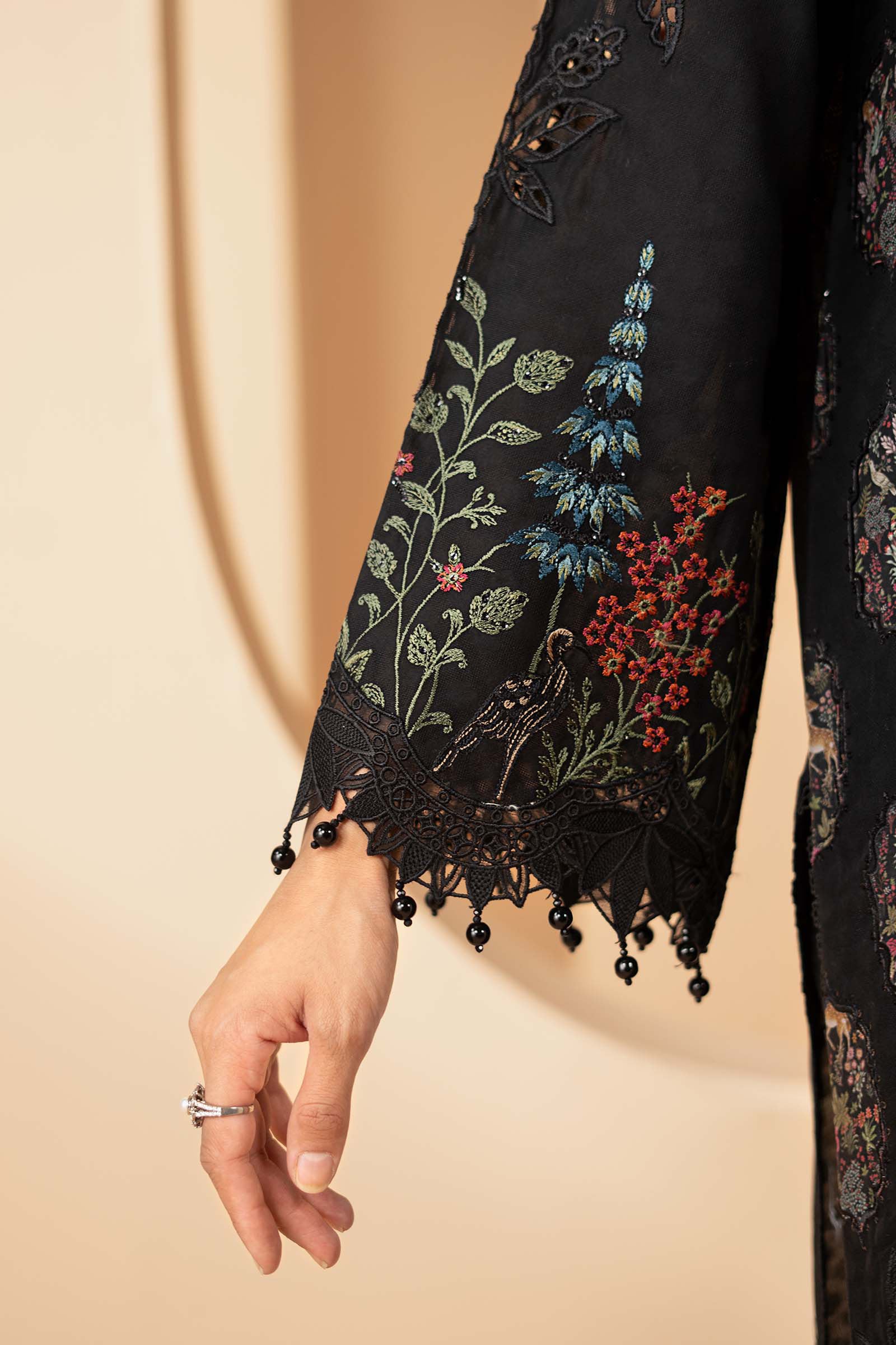 3 Piece Embroidered Jacquard Lawn Suit