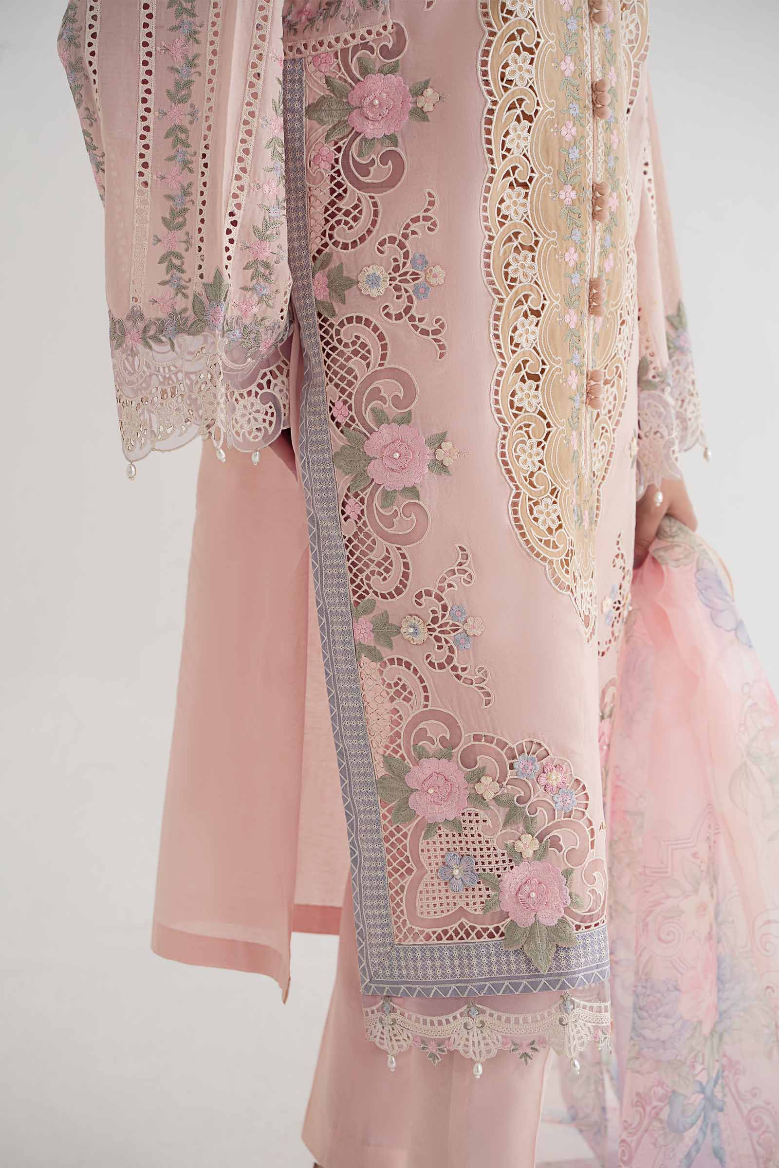 3 Piece Embroidered Lawn Suit | DS-2406-A